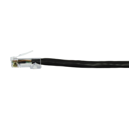 COMPULINK CBL ASSY MOD D/E 24-4PR, STRANDED CAT6 568A/B 10 FT, BLACK M88DE10FC602